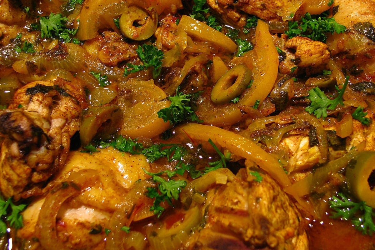 Tajín de pollo con limón confitado