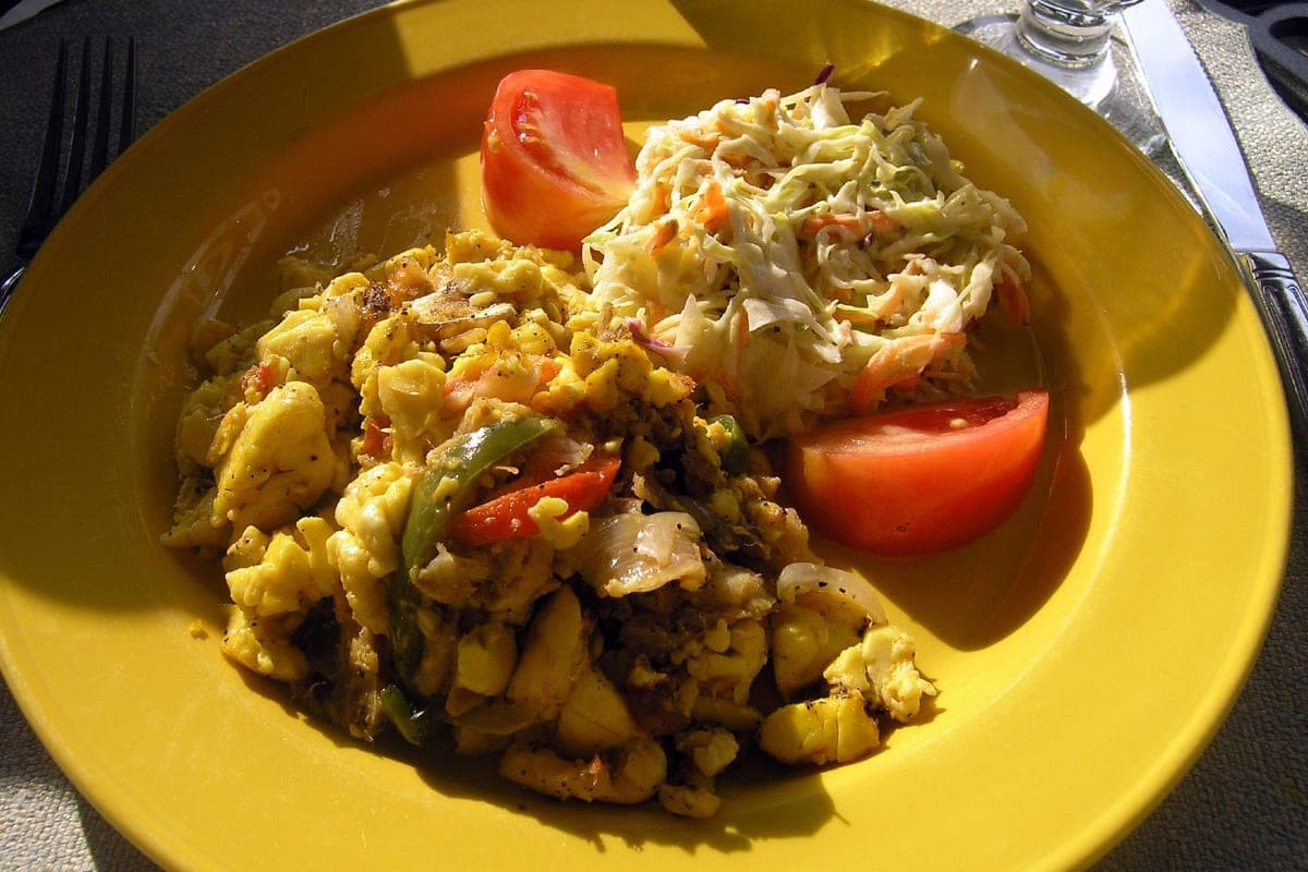 Ackee con bacalao salado